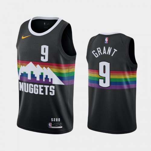 Men's Denver Nuggets #9 Jerami Grant 2019-20 City Black Jersey