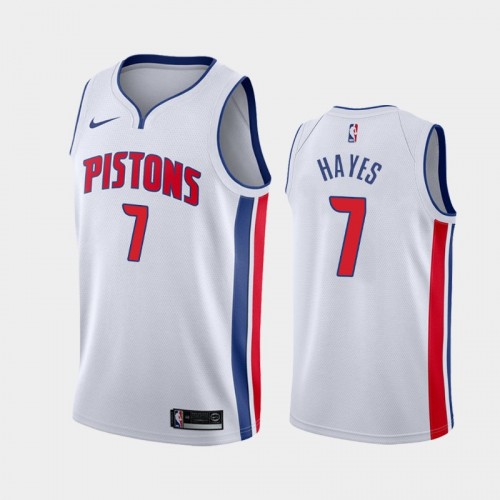 Men's Detroit Pistons Killian Hayes #7 Association 2020 NBA Draft First Round Pick White Jersey