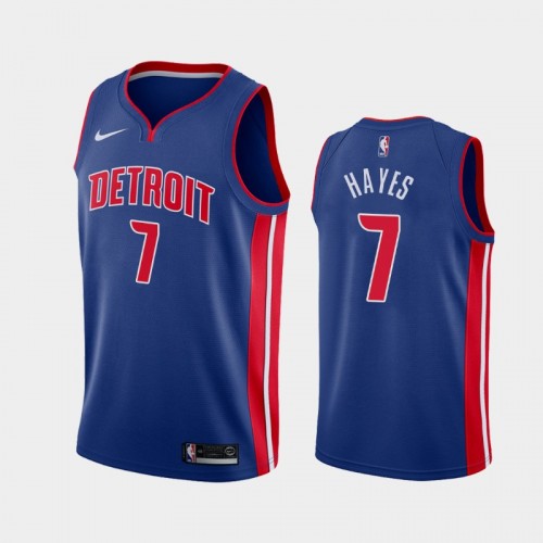 Men's Detroit Pistons Killian Hayes #7 Icon 2020 NBA Draft First Round Pick Blue Jersey