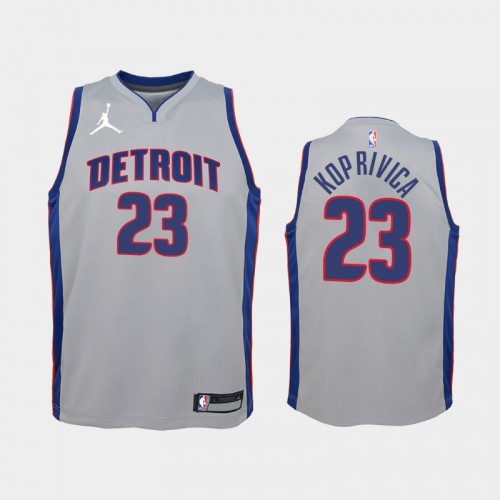 Detroit Pistons Balsa Koprivica 2021 Statement Edition Grey 2021 NBA Draft Jersey