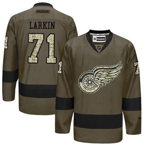 Dylan Larkin #71 Green Camo Player Jersey