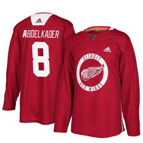 #8 Red New Season Practice Justin Abdelkader Jersey