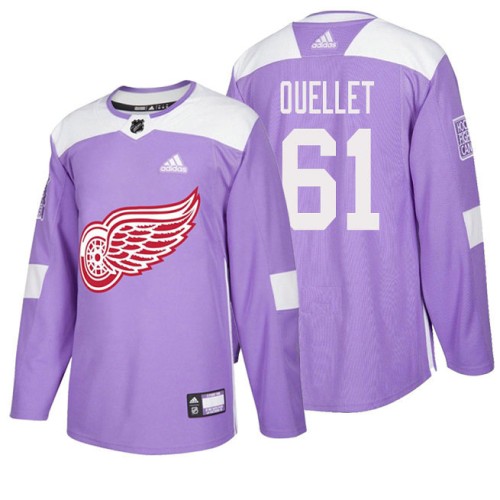 #61 Xavier Ouellet Purple Hockey Fights Cancer Authentic Jersey
