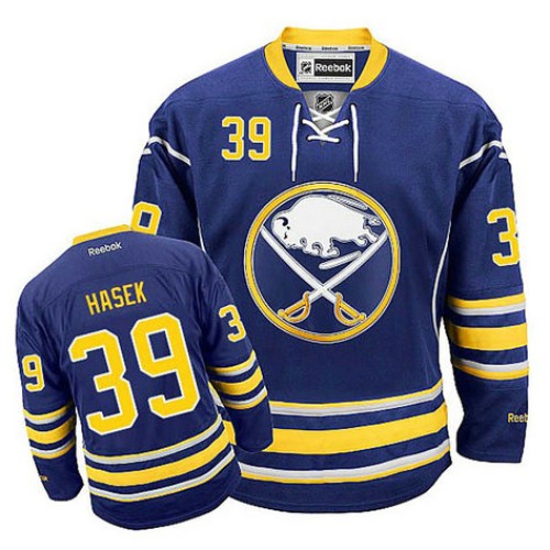 Dominik Hasek #39 Navy Blue Home Jersey