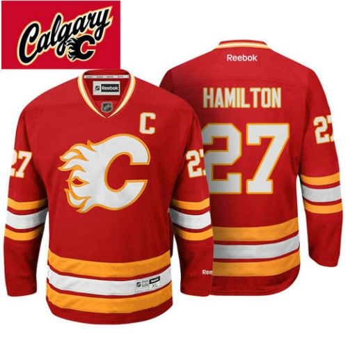 Dougie Hamilton #27 Red Throwback Alternate Jersey
