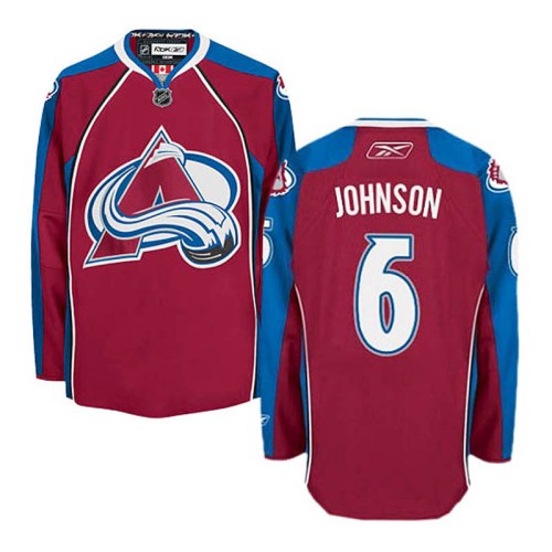 Erik Johnson #6 Burgundy Red Home Jersey