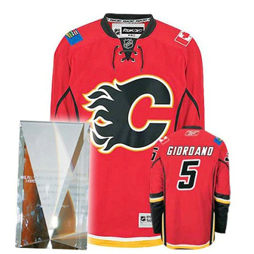 Mark Giordano #5 Red Home Premier Jersey