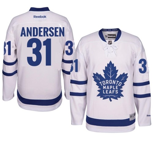 Frederik Andersen #31 White Away Premier Jersey