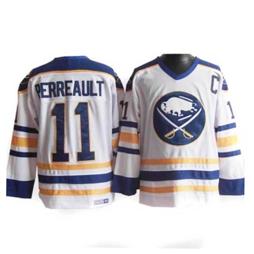 Gilbert Perreault #11 White Throwback Jersey