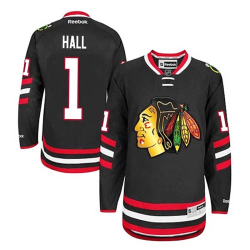 Glenn Hall #1 Black 2014 Stadium Series Jersey