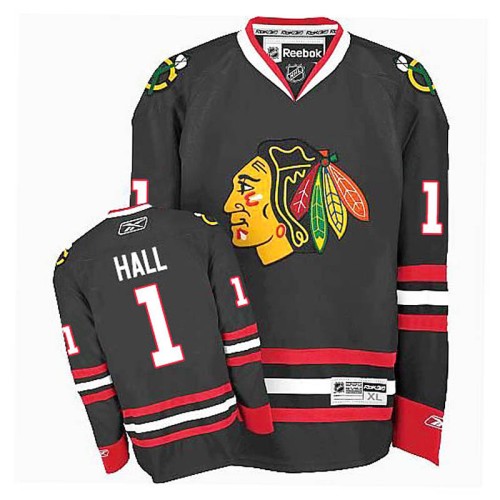 Glenn Hall #1 Black Alternate Jersey