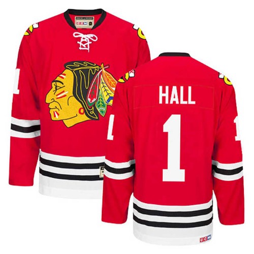 Glenn Hall #1 Red Throwback Jersey