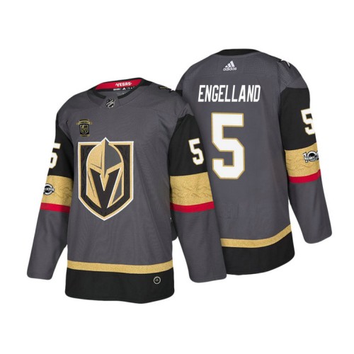 #5 Deryk Engelland Steel Gray 2018 Authentic Player Home Jersey