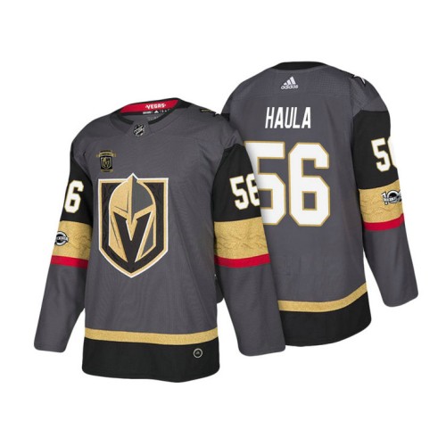 #56 Erik Haula Steel Gray 2018 Authentic Player Home Jersey