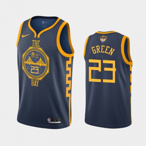 Men's Golden State Warriors #23 Draymond Green Navy 2019 NBA Finals City Jersey