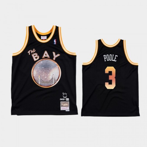 Men's Golden State Warriors #3 Jordan Poole Black NBA Remix Jersey - E-40