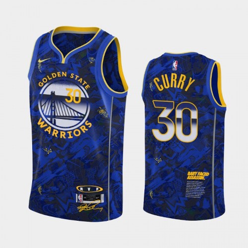 Men Golden State Warriors Stephen Curry MVP Select Series Royal Jersey