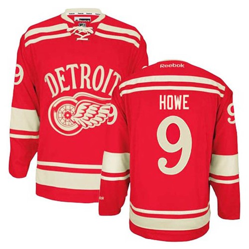 Gordie Howe #9 Red 2014 Winter Classic Jersey