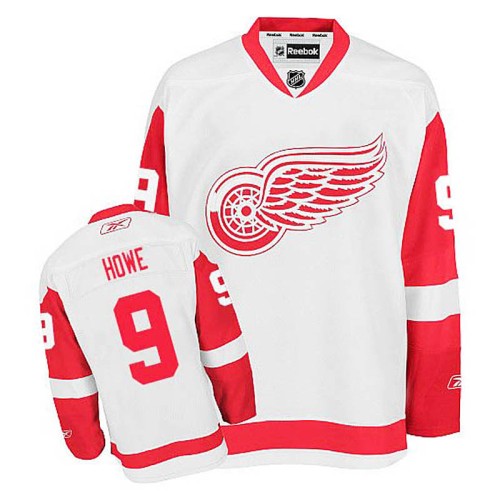 Gordie Howe #9 White Away Jersey