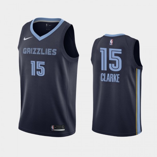 Memphis Grizzlies Icon #15 Brandon Clarke Navy 2019 NBA Draft Jersey