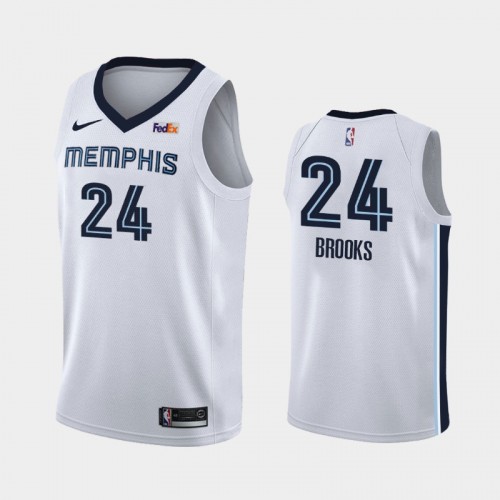Memphis Grizzlies Association #24 Dillon Brooks White 2019 season Jersey