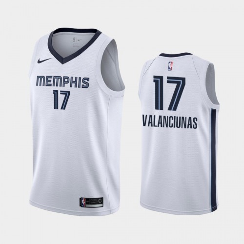 Memphis Grizzlies Association #17 Jonas Valanciunas White 2019 season Jersey