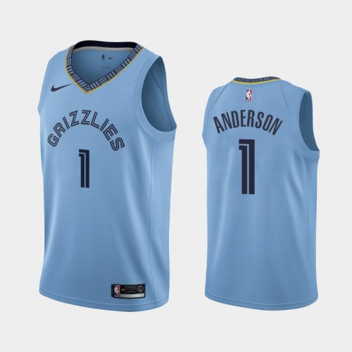 Memphis Grizzlies Statement #1 Kyle Anderson Blue 2019 season Jersey