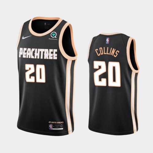 Men's Atlanta Hawks #20 John Collins Black City Peachtree Jersey