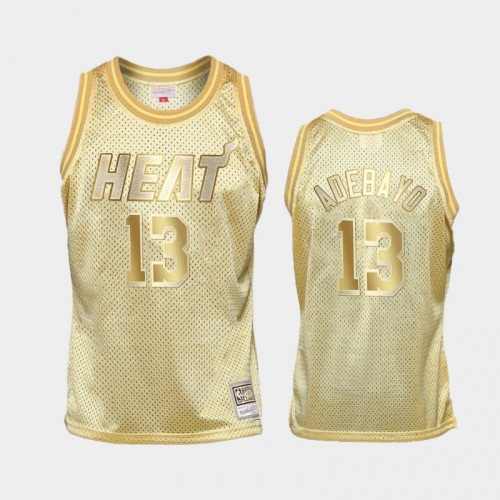 Limited Gold Miami Heat #13 Bam Adebayo Midas SM Jersey
