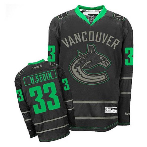 Henrik Sedin #33 Black Premier Jersey