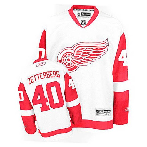 Henrik Zetterberg #40 White Away Authentic Jersey