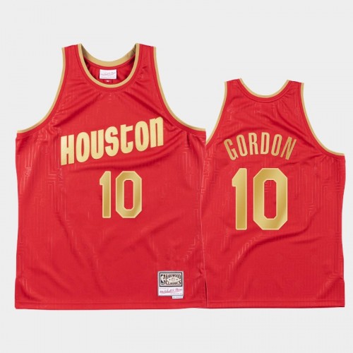 Men's Houston Rockets #10 Eric Gordon Red 2020 Chinese New Year Hardwood Classics Jersey