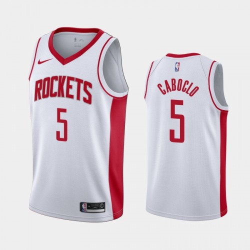 Men's Houston Rockets #5 Bruno Caboclo 2019-20 Association Black Jersey