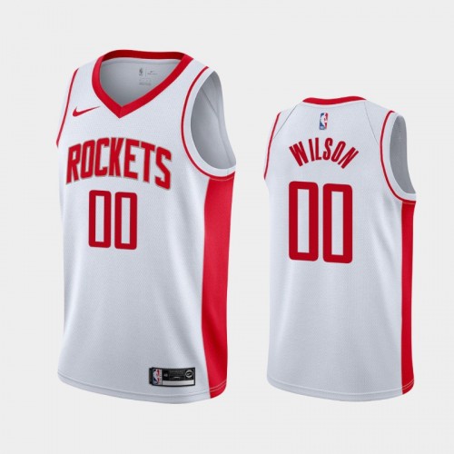 Men's Houston Rockets #00 D.J. Wilson 2021 Association White Jersey