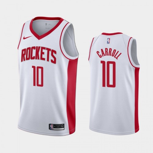 Men's Houston Rockets #10 DeMarre Carroll 2019-20 Association White Jersey