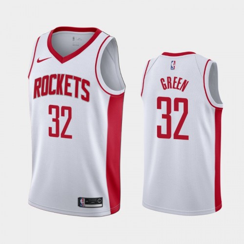 Men's Houston Rockets #32 Jeff Green 2019-20 Association White Jersey