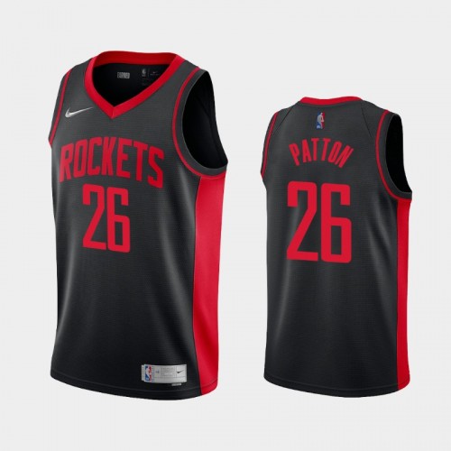 Men's Houston Rockets #26 Justin Patton 2021 Earned Black Jersey