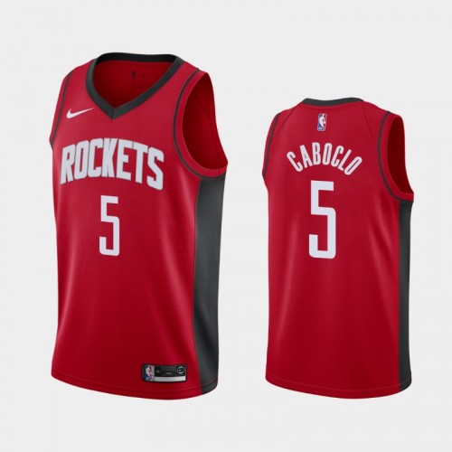 Men's Houston Rockets #5 Bruno Caboclo 2019-20 Icon Black Jersey