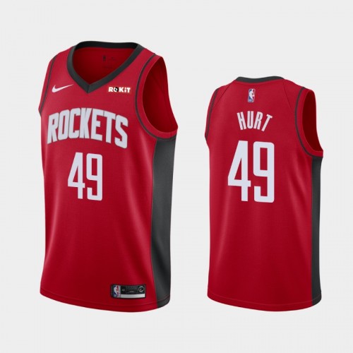Houston Rockets Matthew Hurt Men #49 Icon Edition 2021 NBA Draft Red Jersey