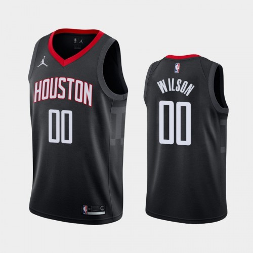 Men's Houston Rockets #00 D.J. Wilson 2021 Statement Black Jersey