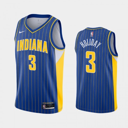 Men's Indiana Pacers #3 Aaron Holiday 2020-21 City Royal Jersey