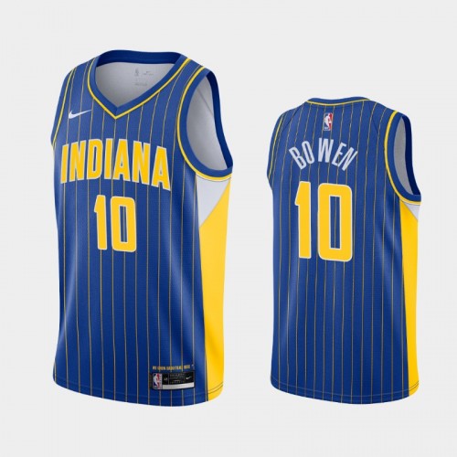 Men's Indiana Pacers #10 Brian Bowen 2020-21 City Royal Jersey