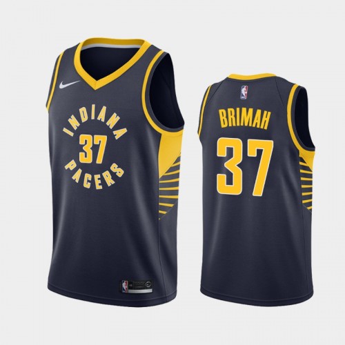 Men's Indiana Pacers #37 Amida Brimah 2021 Icon Navy Jersey