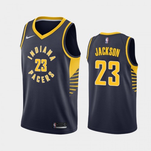 Indiana Pacers Isaiah Jackson Men #23 Icon Edition 2021 NBA Draft Navy Jersey