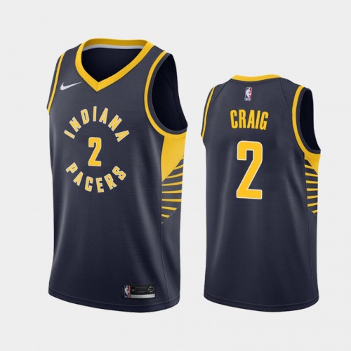 Indiana Pacers Torrey Craig Men #2 Icon Edition NZNBL champion Navy Jersey