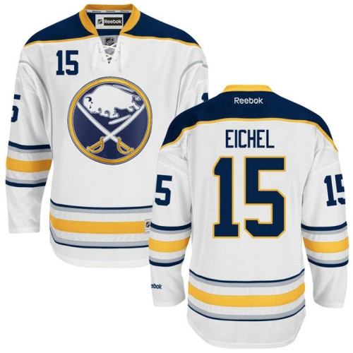 Sabres #15 Jack Eichel White Premier Away Jersey