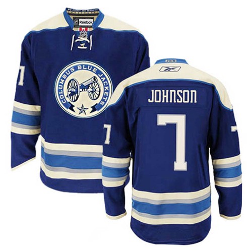 Jack Johnson #7 Navy Blue Alternate Jersey