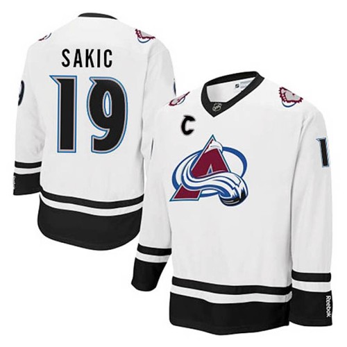 Joe Sakic #19 White Jersey
