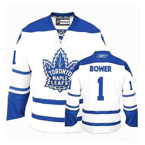 Johnny Bower #1 White Alternate Jersey