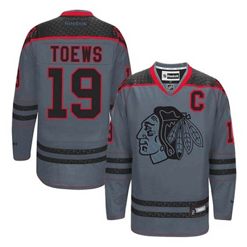 Jonathan Toews #19 Charcoal Cross Check Fashion Jersey